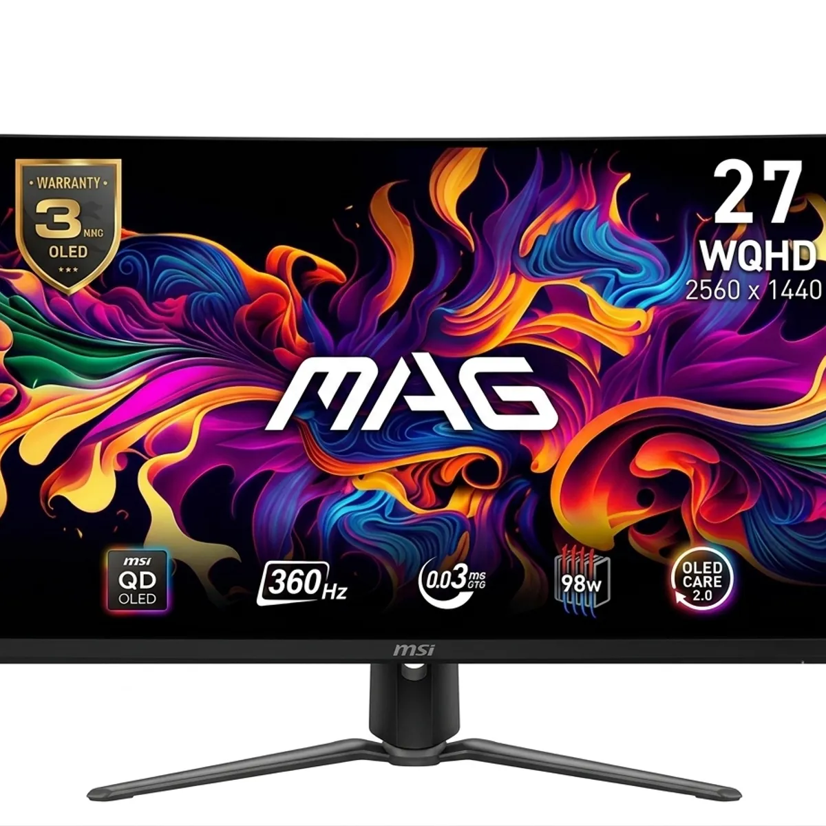 MSI - Monitor Gamer MSI 27” MAG 271QPX QD-OLED 360HZ 0.03MS