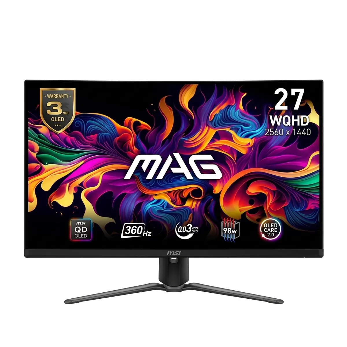 MSI - Monitor Gamer MSI 27” MAG 271QPX QD-OLED 360HZ 0.03MS