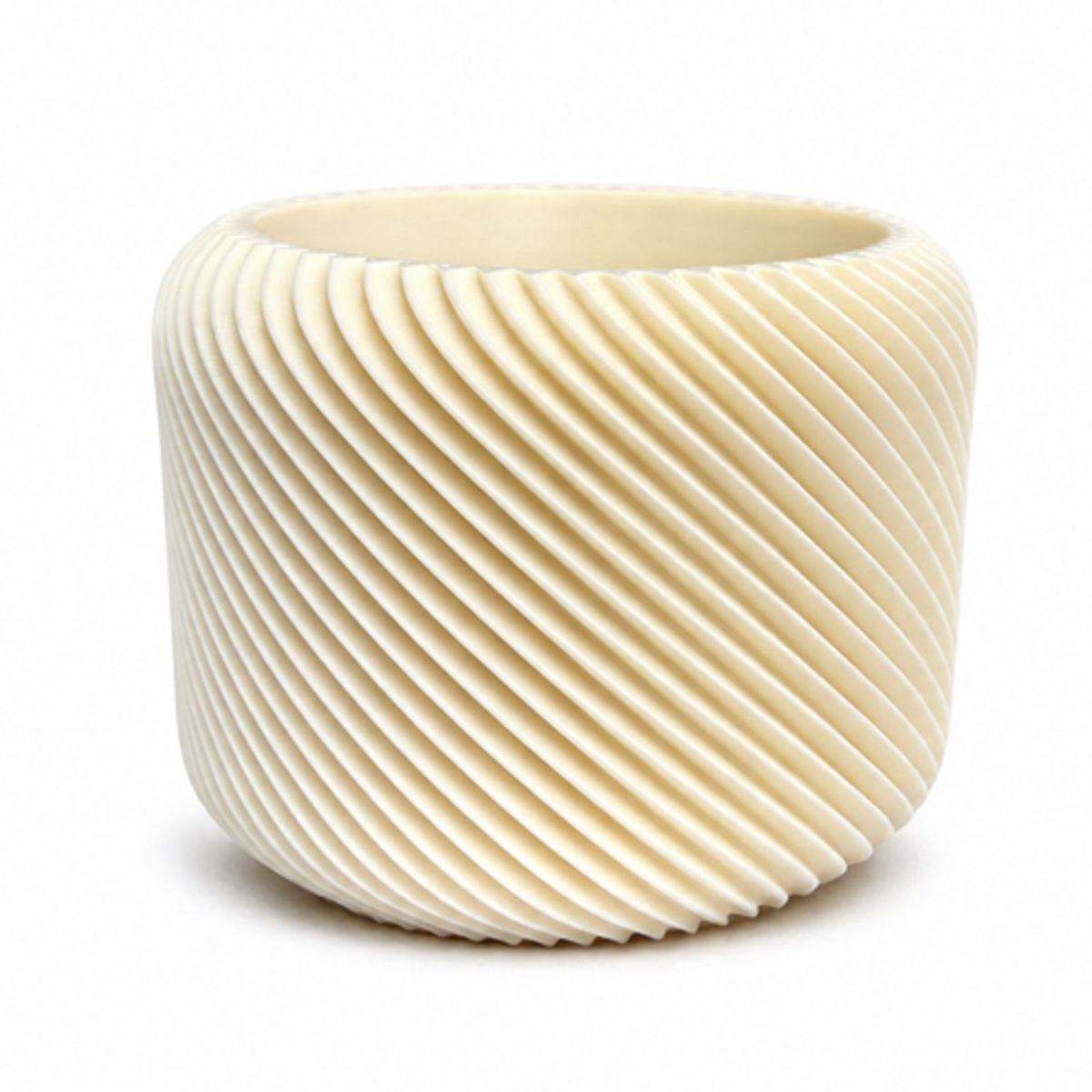 GENERICO - Figura decorativa Macetero Blanco con Textura
