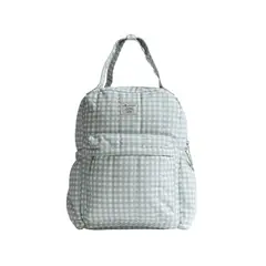 LOUNGE - Mochila Maternal Quilt - Vichy Verde Agua -