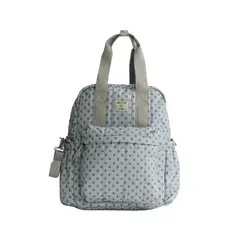 LOUNGE - Mochila Maternal Print - Celeste con Flores -
