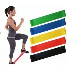 GENERICO - SET 5 BANDAS ELASTICAS PIERNAS GLUTEOS ALTA CALIDAD