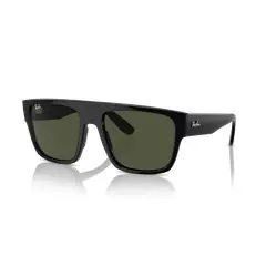RAY BAN - Anteojos de sol Ray-Ban Drifter Negro PulidoVerde 57 mm Lentes de sol RB0360S 90131 57-20
