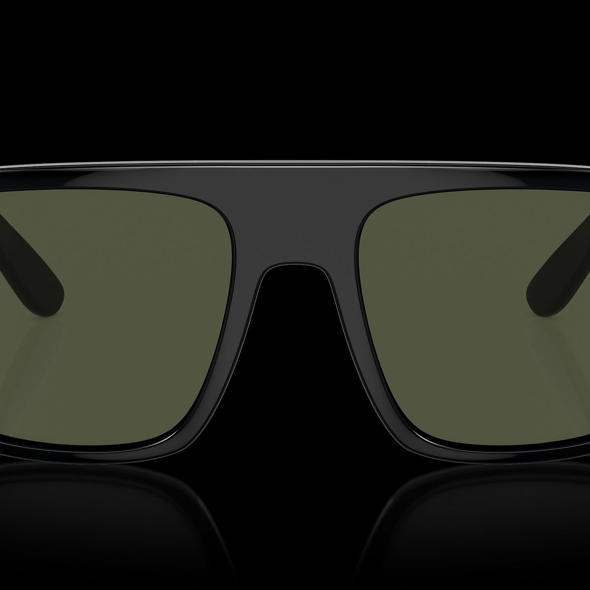 RAY BAN - Anteojos de sol Ray-Ban Drifter Negro PulidoVerde 57 mm  Lentes de sol RB0360S 90131 57-20