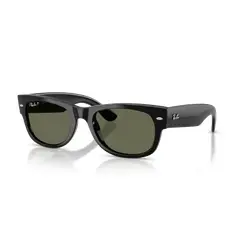 RAY BAN - Anteojos de sol Ray-Ban Mega Wayfarer II NegroVerde Polarizado 52 mm Lentes de sol RB0832S 90158 52-21