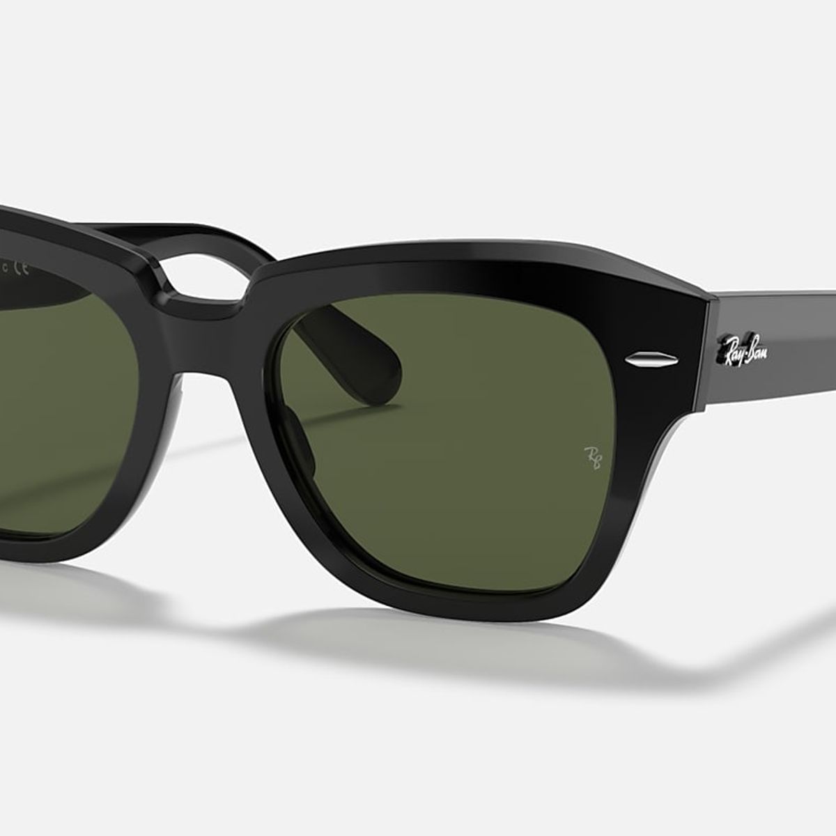 RAY BAN - Anteojos de sol Ray-Ban State Street NegroG-15 Verde 49 mm  Lentes de sol RB2186 90131 49-20