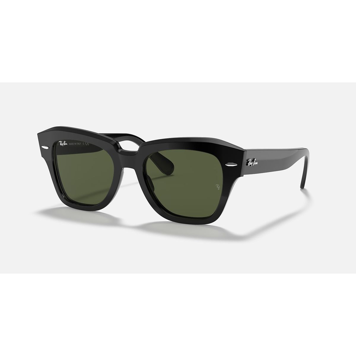 RAY BAN - Anteojos de sol Ray-Ban State Street NegroG-15 Verde 49 mm  Lentes de sol RB2186 90131 49-20