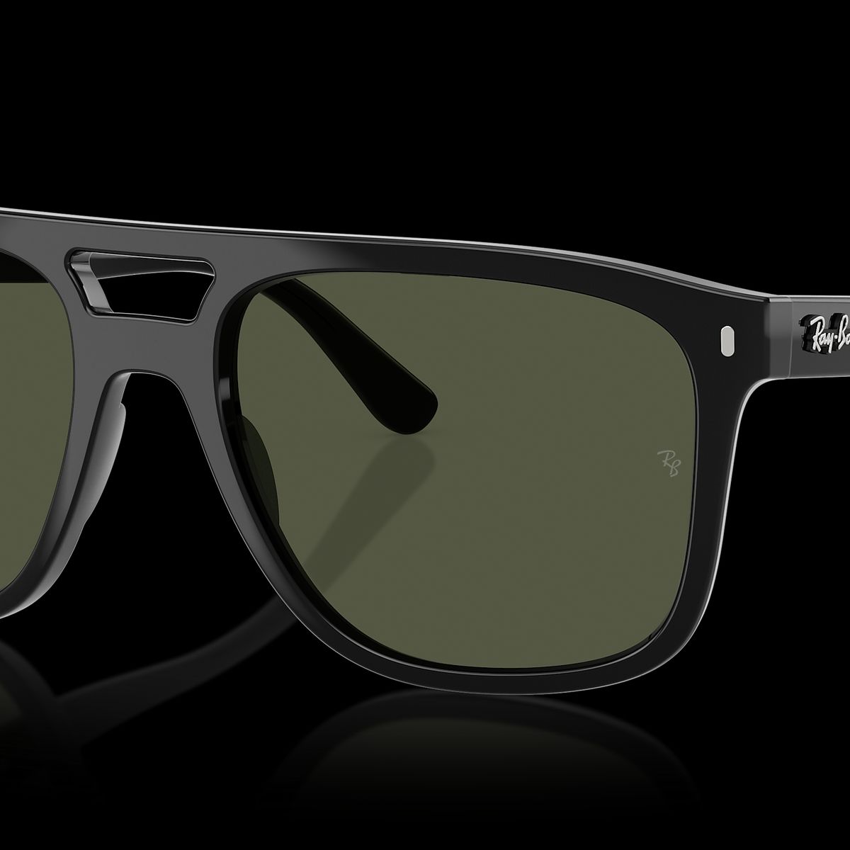 RAY BAN - Anteojos de sol Ray-Ban RB2213 Negro PulidoG-15 Verde 58 mm  Lentes de sol RB2213 90131 58-20