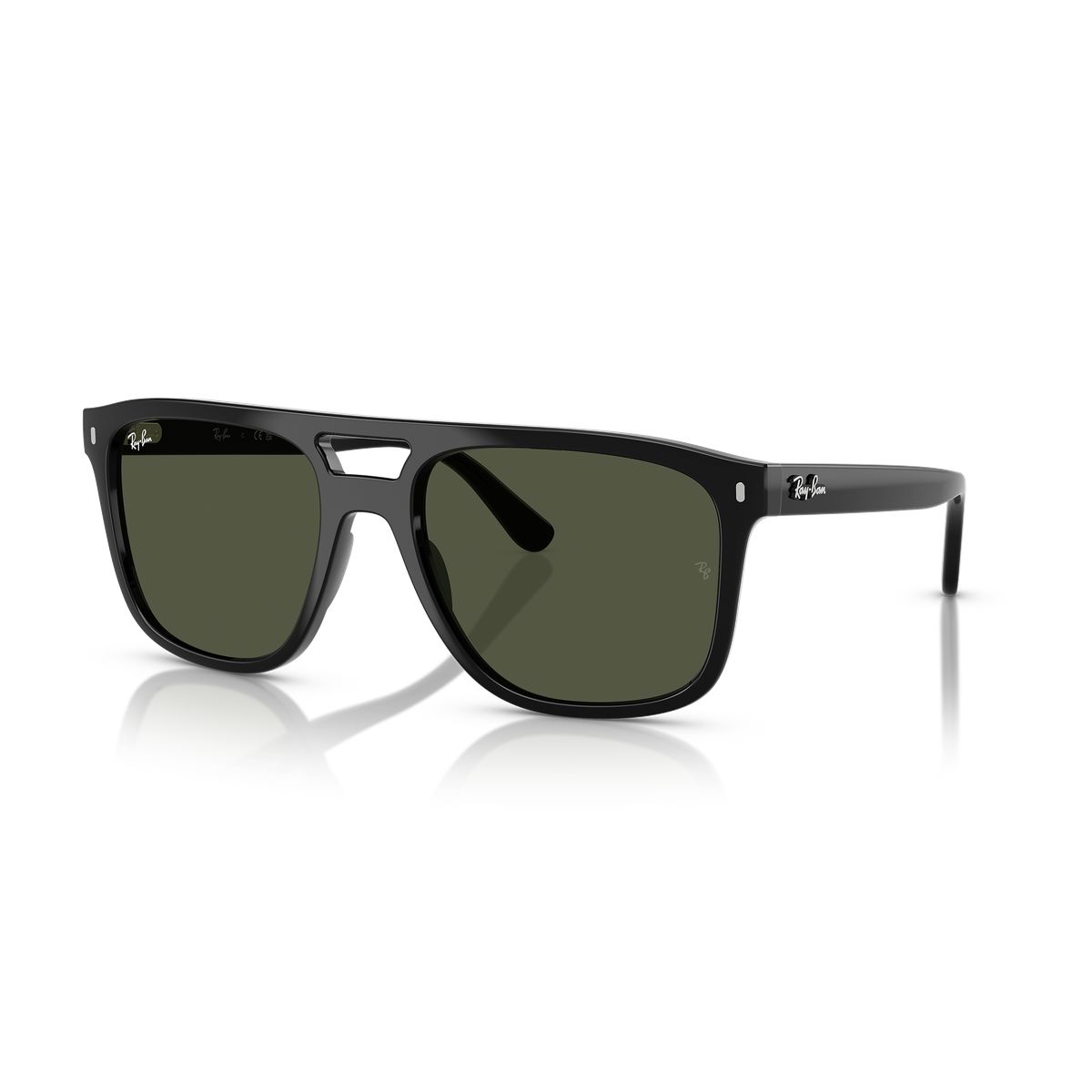 RAY BAN - Anteojos de sol Ray-Ban RB2213 Negro PulidoG-15 Verde 58 mm  Lentes de sol RB2213 90131 58-20