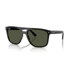 RAY BAN - Anteojos de sol Ray-Ban RB2213 Negro PulidoG-15 Verde 58 mm Lentes de sol RB2213 90131 58-20