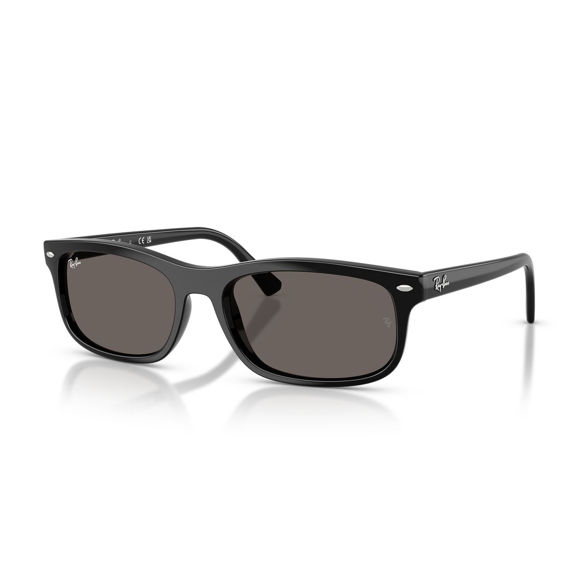 RAY BAN - Anteojos de sol Ray-Ban RB2224 Negro PulidoGris Oscuro 57 mm  Lentes de sol RB2224 901B1 57-20