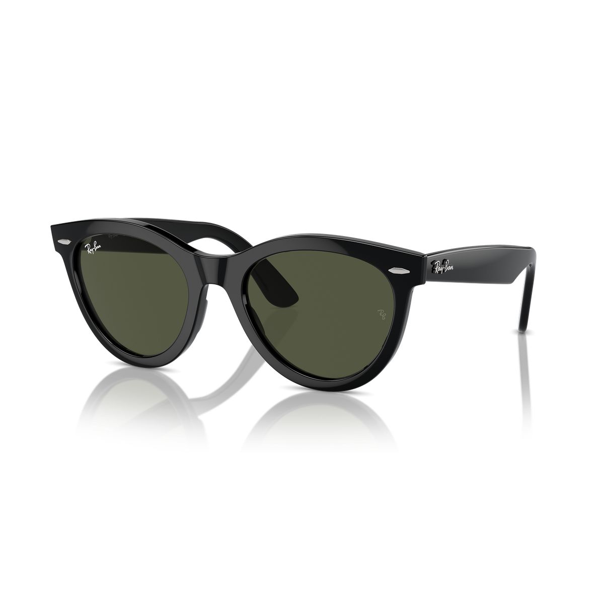 RAY BAN - Anteojos de sol Ray-Ban Wayfarer Way Negro PulidoVerde 54 mm  Lentes de sol RB2241 90131 54-21