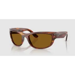 RAY BAN - Anteojos de sol Ray-Ban Mega Balorama Carey a RayasB-15 Marrón 63 mm Lentes de sol RB2289 95433 63-19
