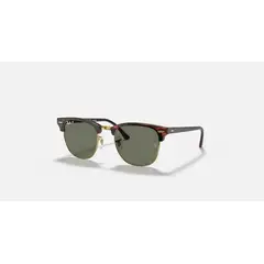RAY BAN - Anteojos de sol Ray-Ban Clubmaster Classic CareyDoradoG-15 Verde Polarizado 55 mm Lentes de sol RB3016 99058 55-21