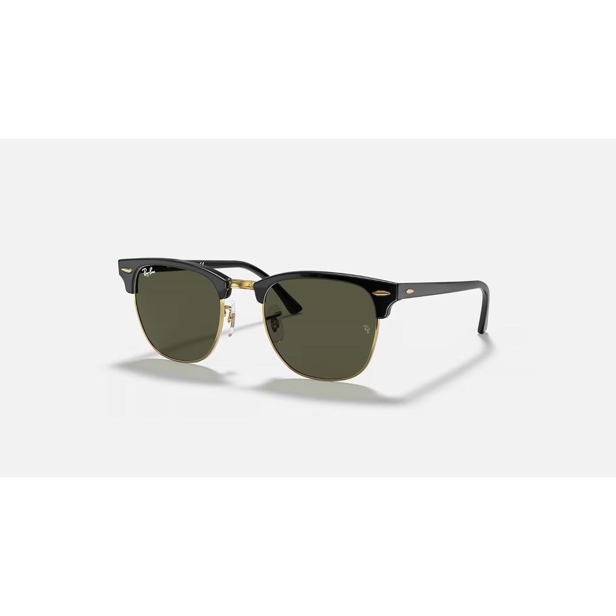 RAY BAN - Anteojos de sol Ray-Ban Clubmaster NegroDoradoG-15 Verde 49 mm  Lentes de sol RB3016 W0365 49-21