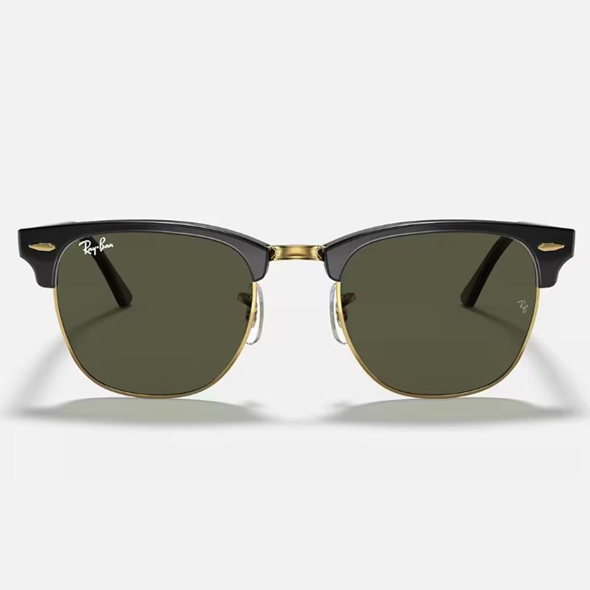 RAY BAN - Anteojos de sol Ray-Ban Clubmaster NegroDoradoG-15 Verde 49 mm  Lentes de sol RB3016 W0365 49-21