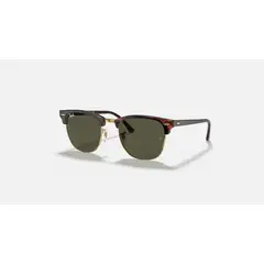 RAY BAN - Anteojos de sol Ray-Ban Clubmaster CareyG-15 Verde 55 mm Lentes de sol RB3016 W0366 55-21