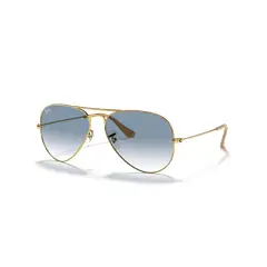 RAY BAN - Anteojos de sol Ray-Ban Aviator DoradoAzul Claro Degradado 62 mm Lentes de sol RB3025 0013F 62-14