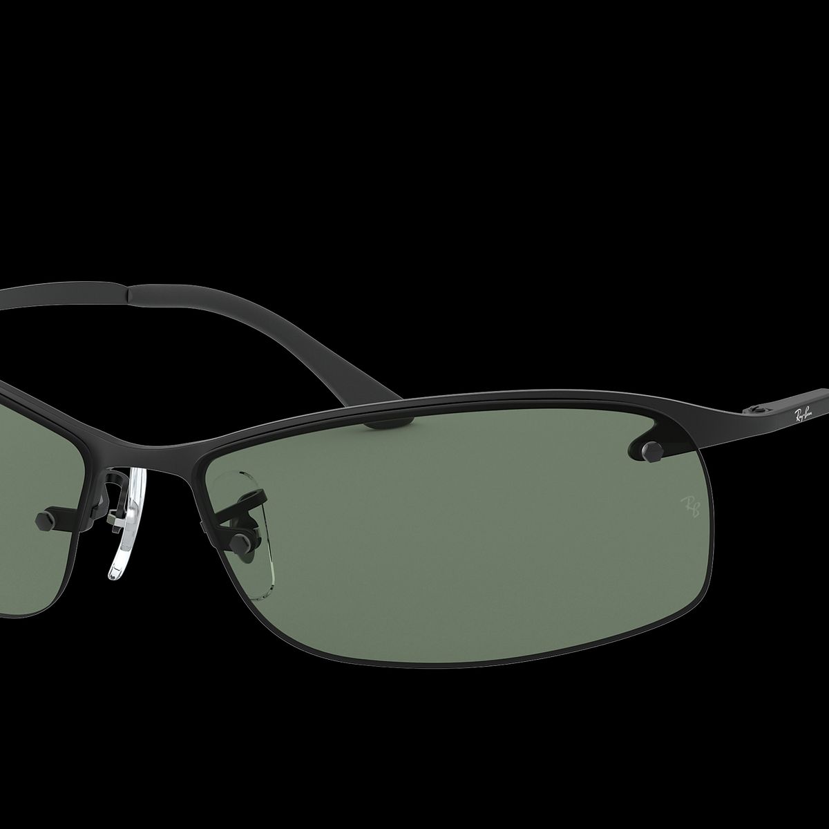RAY BAN - Anteojos de sol Ray-Ban RB3183 Negro MateVerde 63 mm  Lentes de sol RB3183 00671 63-15