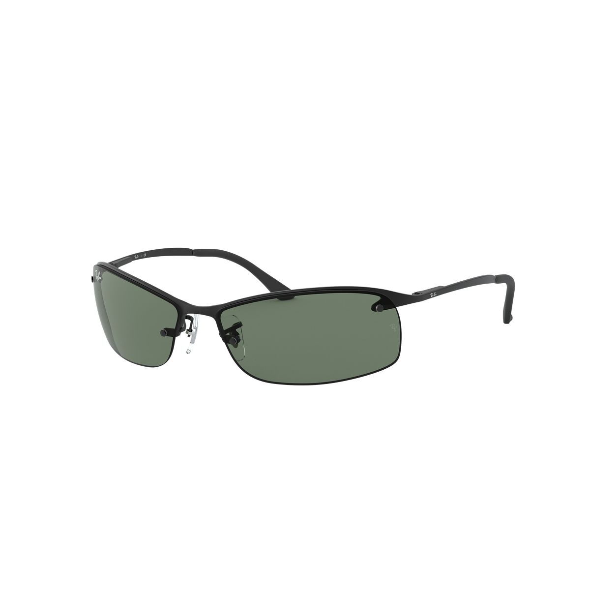 RAY BAN - Anteojos de sol Ray-Ban RB3183 Negro MateVerde 63 mm  Lentes de sol RB3183 00671 63-15