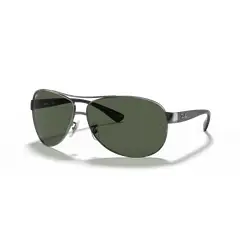 RAY BAN - Anteojos de sol Ray-Ban RB3386 Gunmetal PulidoVerde Oscuro 67 mm Lentes de sol RB3386 00471 67-13