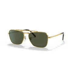RAY BAN - Anteojos de sol Ray-Ban New Caravan Dorado PulidoVerde 58 mm Lentes de sol RB3636 919631 58-15