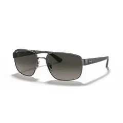 RAY BAN - Anteojos de sol Ray-Ban RB3663 Gunmetal PulidoGris Degradado 60 mm Lentes de sol RB3663 00471 60-17