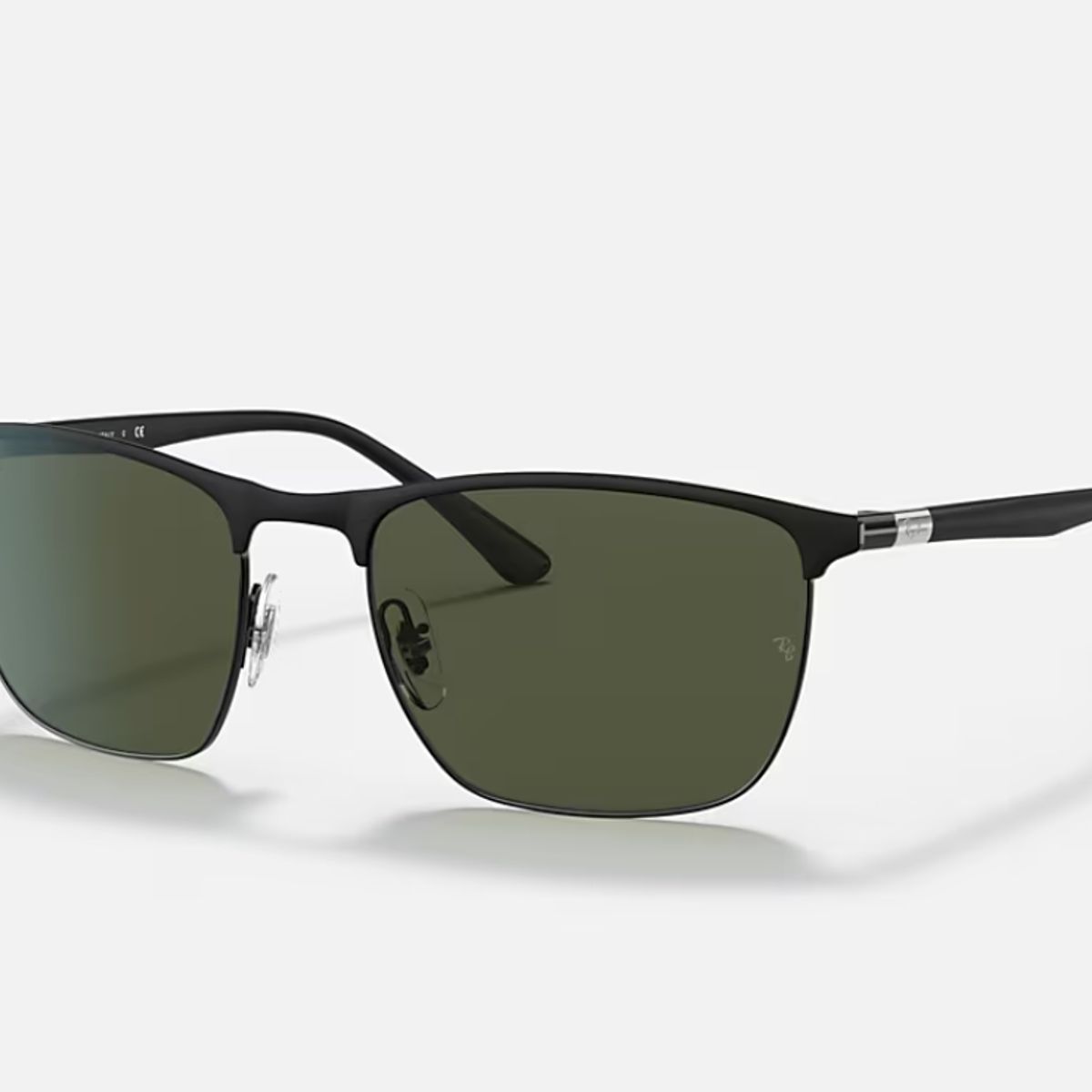 RAY BAN - Anteojos de sol Ray-Ban RB3686 Negro MateVerde 57 mm  Lentes de sol RB3686 18631 57-19
