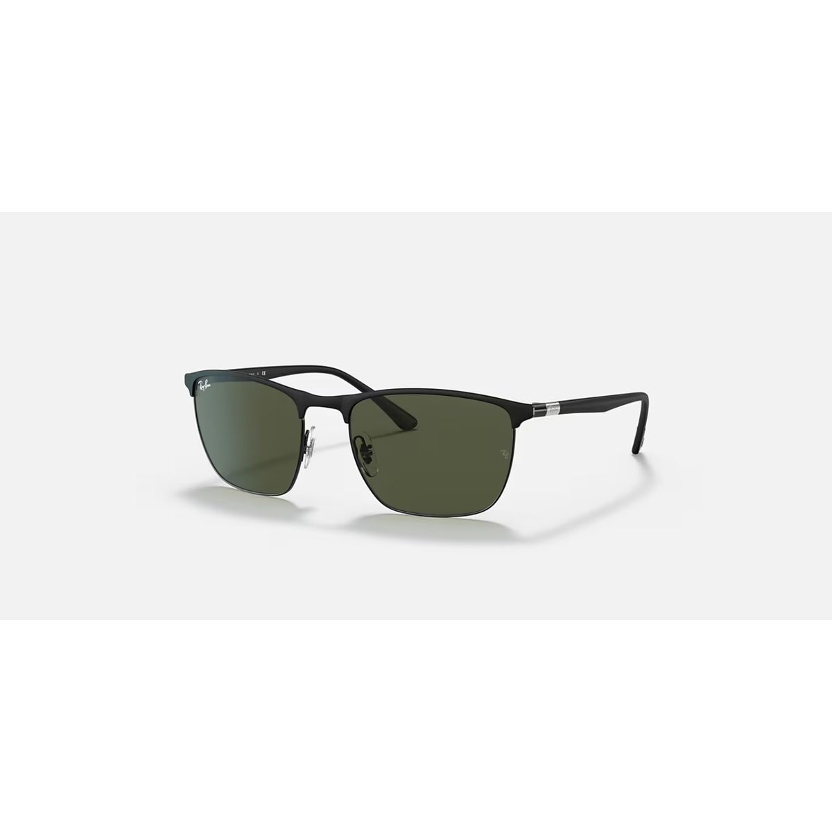RAY BAN - Anteojos de sol Ray-Ban RB3686 Negro MateVerde 57 mm  Lentes de sol RB3686 18631 57-19