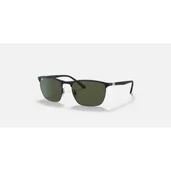 RAY BAN - Anteojos de sol Ray-Ban RB3686 Negro MateVerde 57 mm Lentes de sol RB3686 18631 57-19
