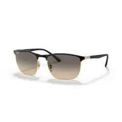 RAY BAN - Anteojos de sol Ray-Ban RB3686 Negro Pulido sobre DoradoGris Claro Degradado 57 mm Lentes de sol RB3686 18732 57-19