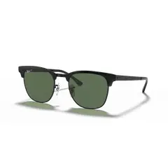 RAY BAN - Anteojos de sol Ray-Ban Clubmaster Metal Negro MateG-15 Verde Polarizado 51 mm RB3716 18658 51-21