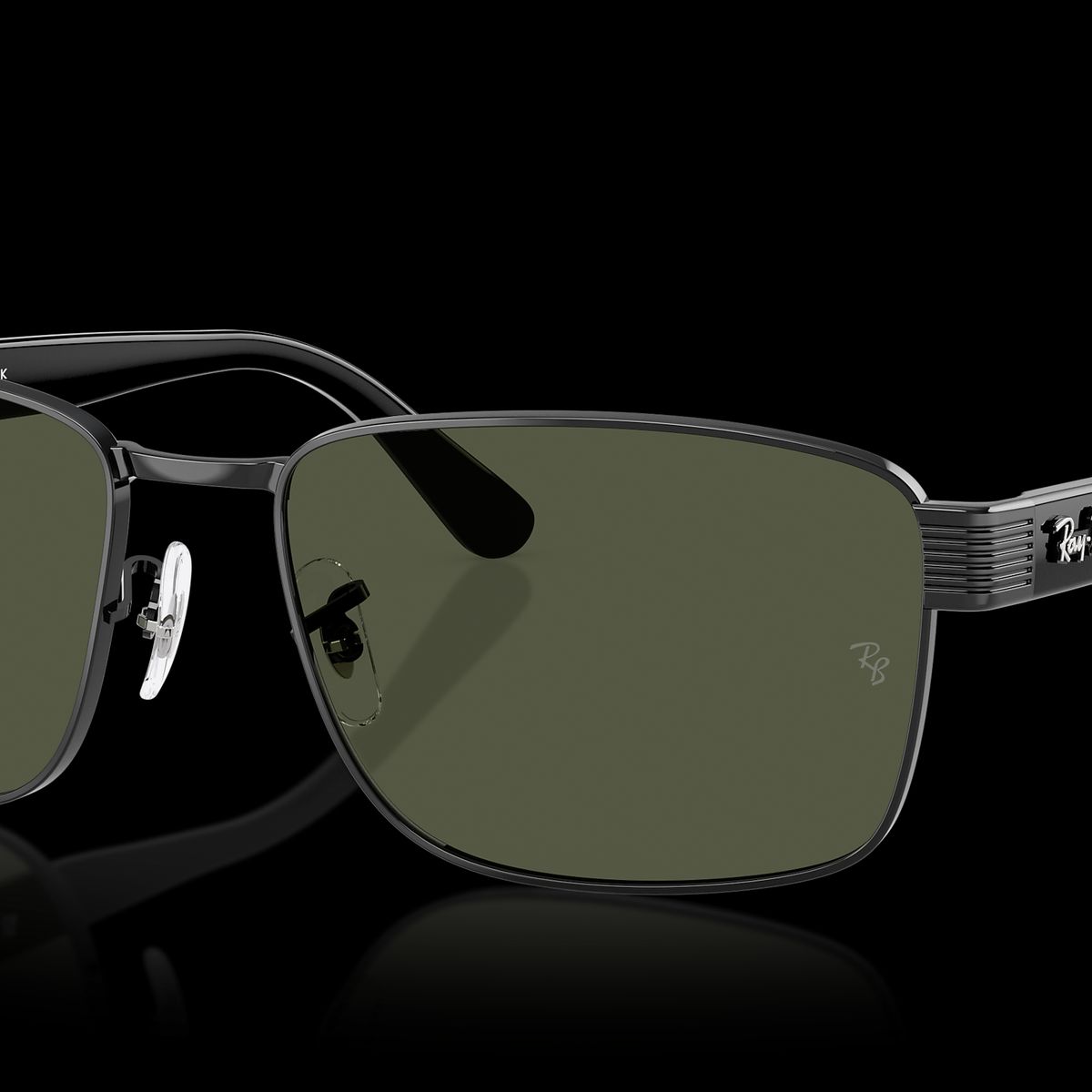 RAY BAN - Anteojos de sol Ray-Ban RB3750 Negro PulidoG-15 Verde 62 mm  Lentes de sol RB3750 00231 62-18