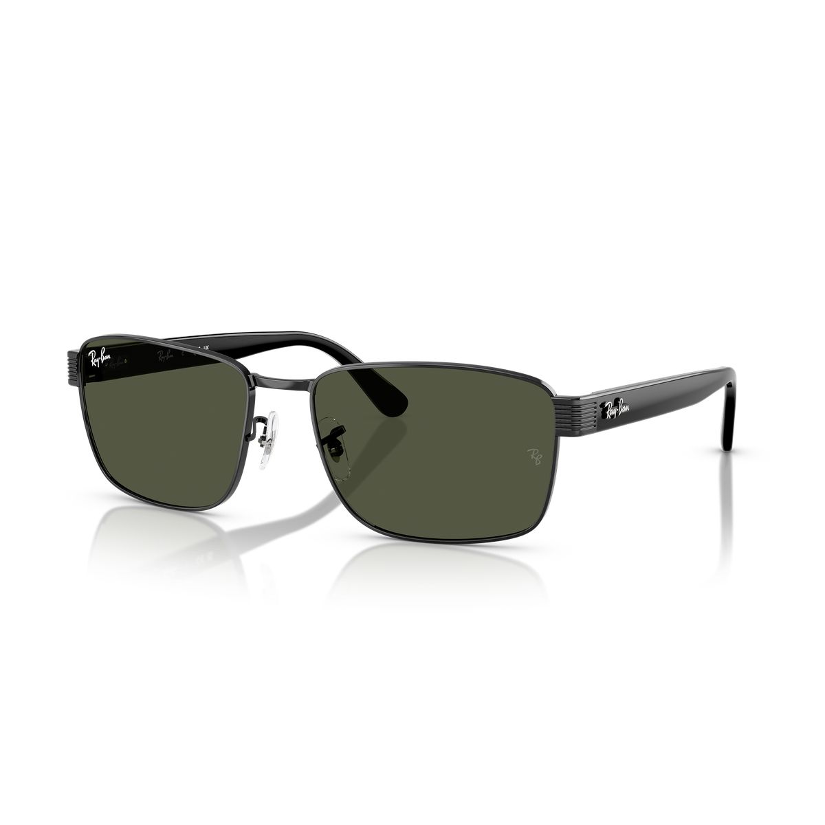 RAY BAN - Anteojos de sol Ray-Ban RB3750 Negro PulidoG-15 Verde 62 mm  Lentes de sol RB3750 00231 62-18