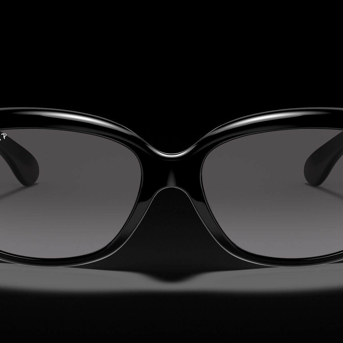 RAY BAN - Anteojos de sol Ray-Ban Jackie Ohh Negro PulidoGris Degradado Polarizado 58 mm  Lentes de sol RB4101 601T3 58-17