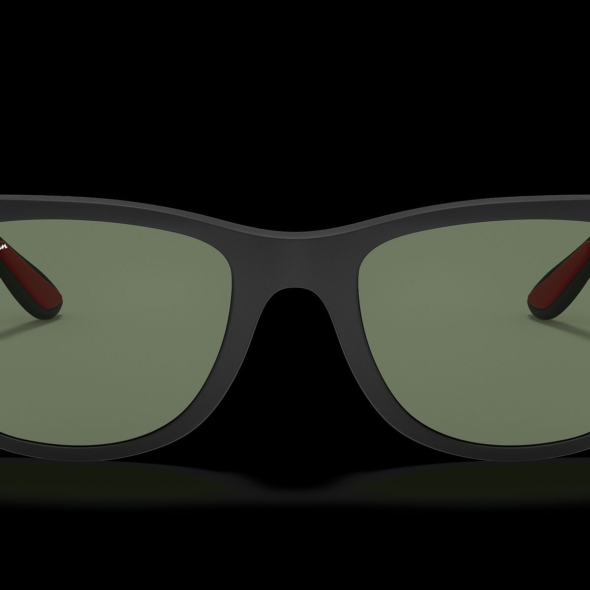 RAY BAN - Anteojos de sol Ray-Ban RB4195M Scuderia Ferrari Negro MateVerde 52 mm  Lentes de sol RB4195M F60271 52-20