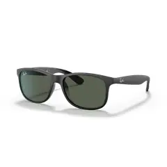 RAY BAN - Anteojos de sol Ray-Ban Andy Negro MateVerde 55 mm Lentes de sol RB4202 606971 55-17