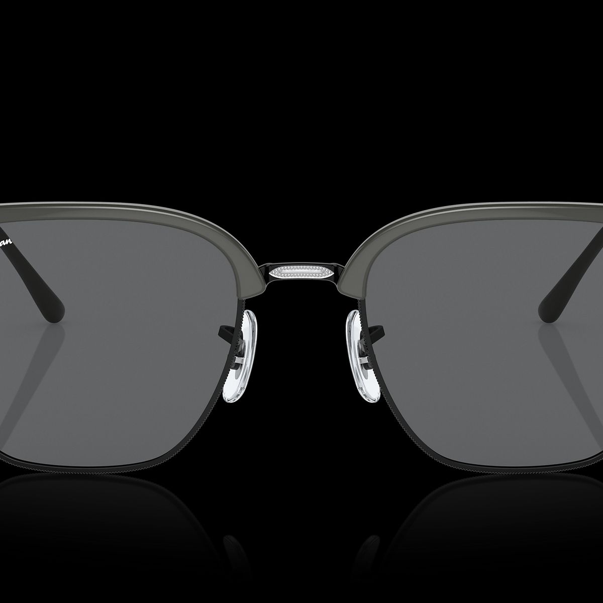 RAY BAN - Anteojos de sol Ray-Ban New Clubmaster Gris sobre NegroGris Oscuro 51 mm  Lentes de sol RB4416 6653B1 51-20