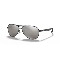 RAY BAN - Anteojos de sol Ray-Ban Fibra de Carbono NegroEspejo Gris Polarizado 61 mm Lentes de sol RB8313 002K7 61-13
