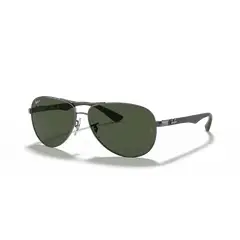 RAY BAN - Anteojos de sol Ray-Ban Fibra de Carbono GunmetalG-15 Verde Polarizado 61 mm Lentes de sol RB8313 004N5 61-13