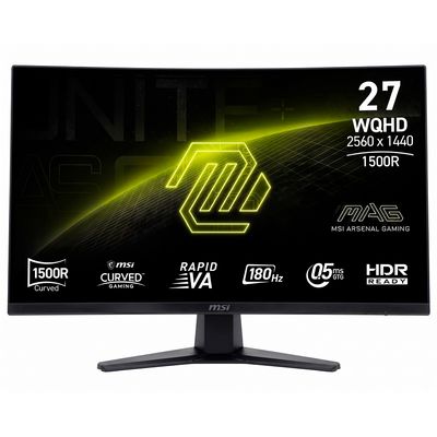 Msi Monitor Gamer Curvo 27” Mag 275Cqf E18 180Hz 0.5Ms