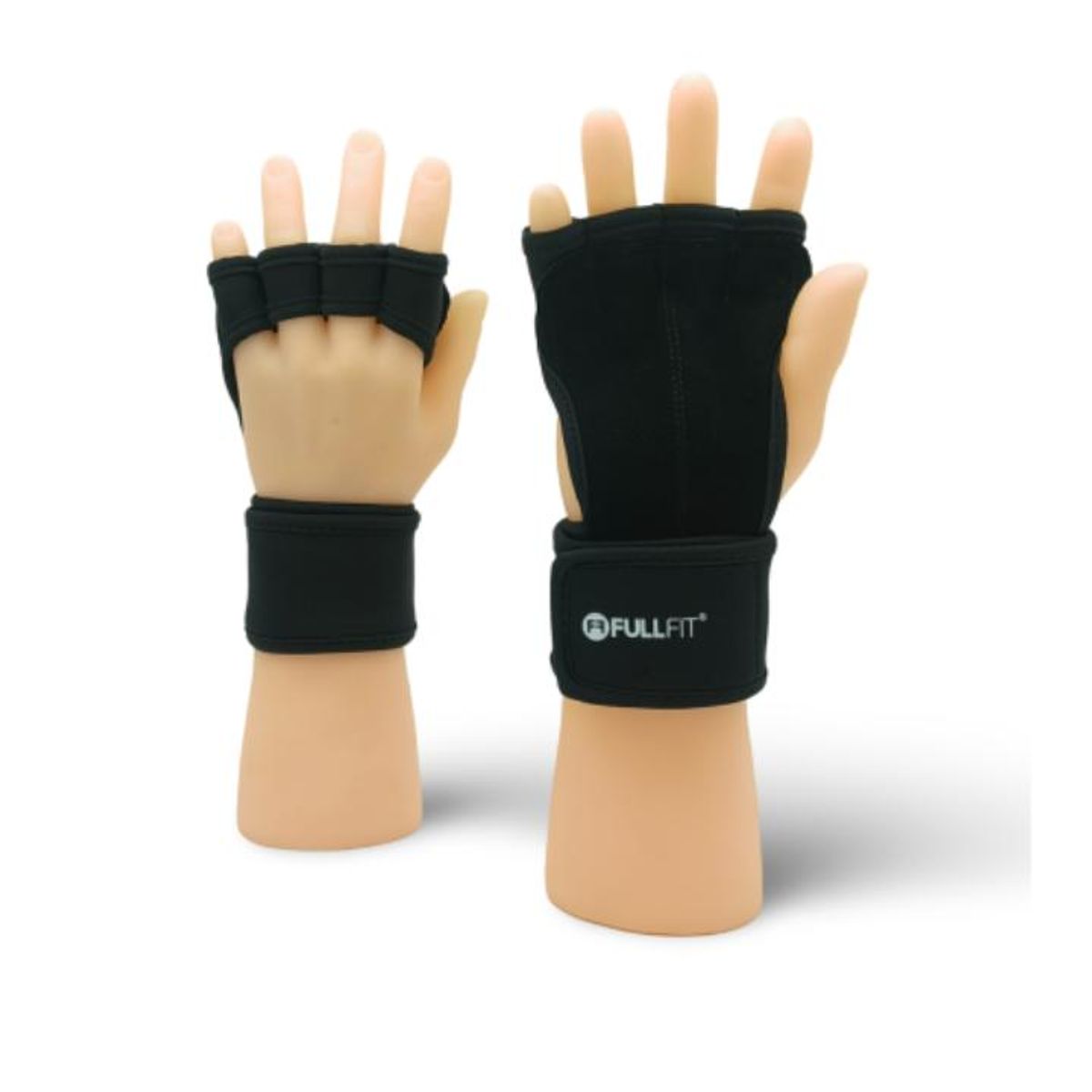 GENERICO - Calleras para gym pesas mancuernas - NEGRA Talla M FULLFIT