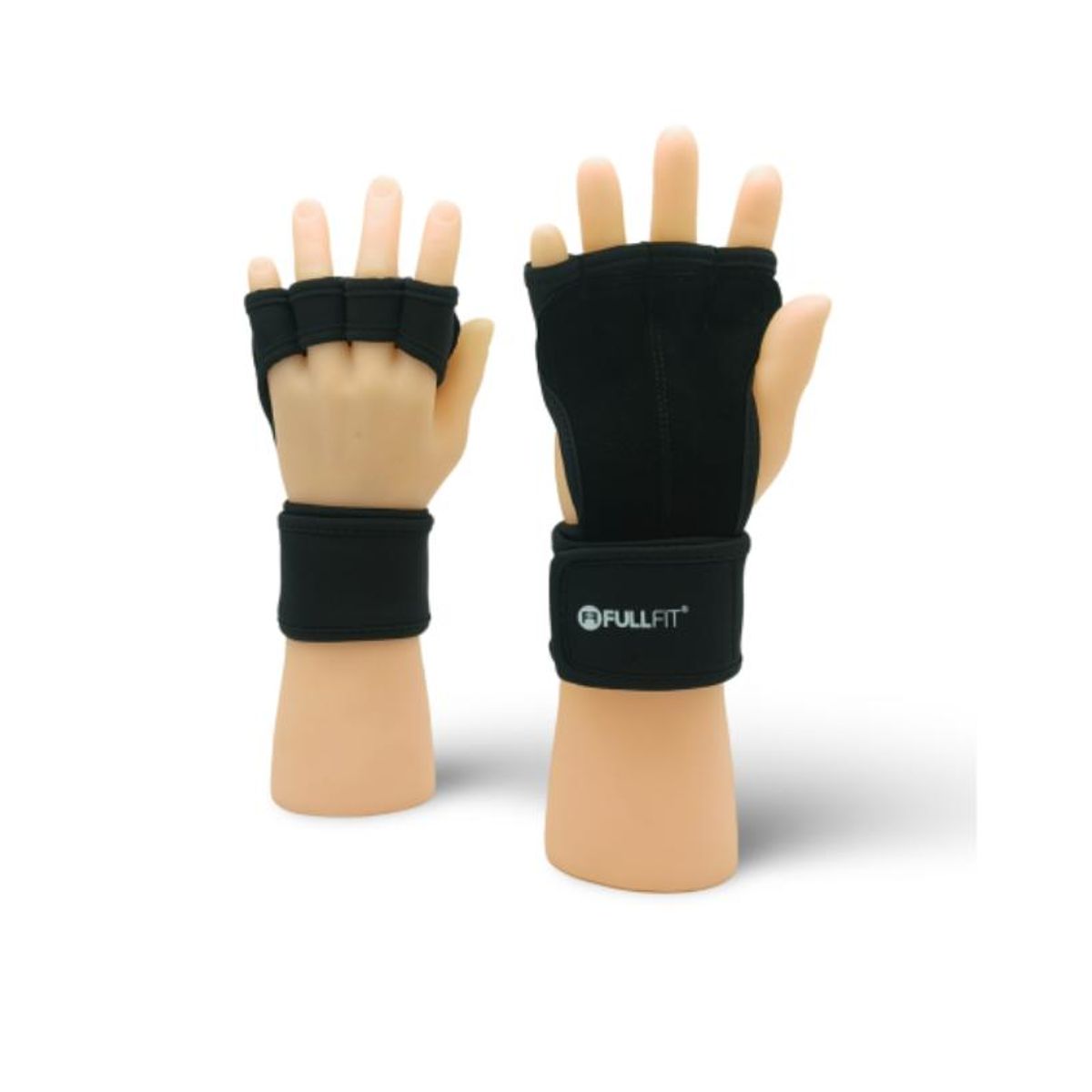 GENERICO - Calleras para gym pesas mancuernas - NEGRA Talla M FULLFIT