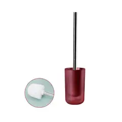 GENERICO - Escobilla Para Inodoro Con Base Cuadrada - 41 x 9 cm - Color Burdeo Transparente - 1 Unidad