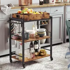 MSA MUEBLES SANTA ANA - Carrito Bar Walnut XL