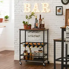 MSA MUEBLES SANTA ANA - Carrito de Bar Walnut