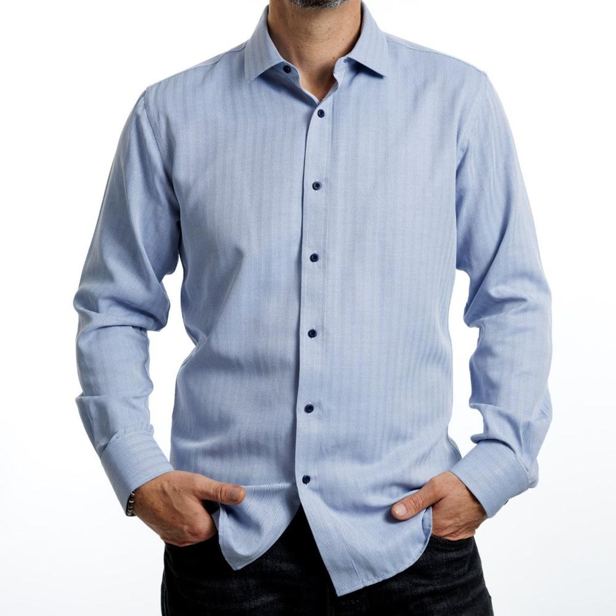 VANDINE - Camisa Hombre Celeste Texturada Red Label I26 1.1