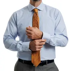 VANDINE - Camisa Hombre Listada Blanca Azul Red Label I26 1.1