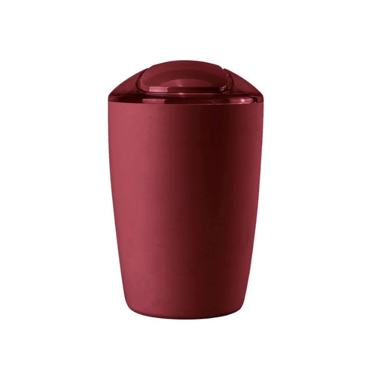GENERICO - Cesto Papelero Slim Con Tapa - 28.5x19x14.5cm - Color Burdeo - 1 Unidad - Plástico Reforzado