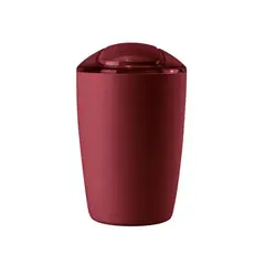 GENERICO - Cesto Papelero Slim Con Tapa - 28.5x19x14.5cm - Color Burdeo - 1 Unidad - Plástico Reforzado